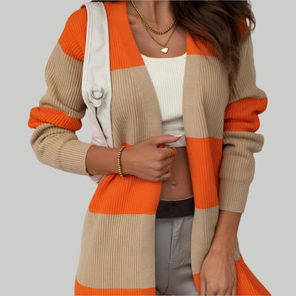 PeaLoHa-lloween Cozy Knit Autumn Orange Cardigan