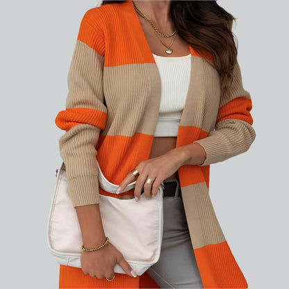 PeaLoHa-lloween Cozy Knit Autumn Orange Cardigan