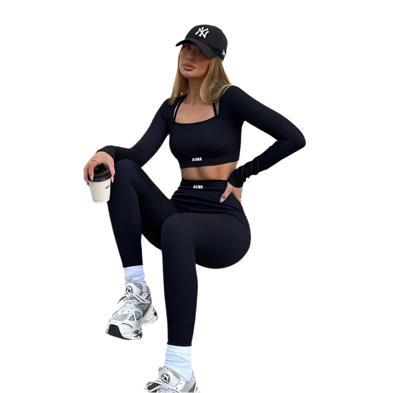 PEALOHA High-Waist Athleisure Gym Set – Warmth Meets Performance!