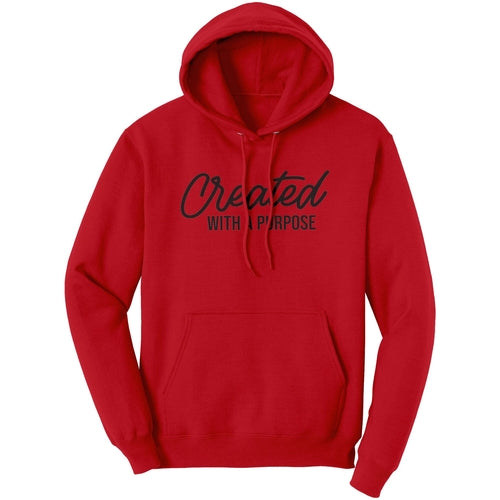 Graphic Hoodie Sweatshirt, Created with a Purpose Hooded Shirt